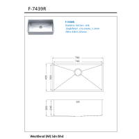 F-7439R  1 BOWL RECTANGULAR SHAPE